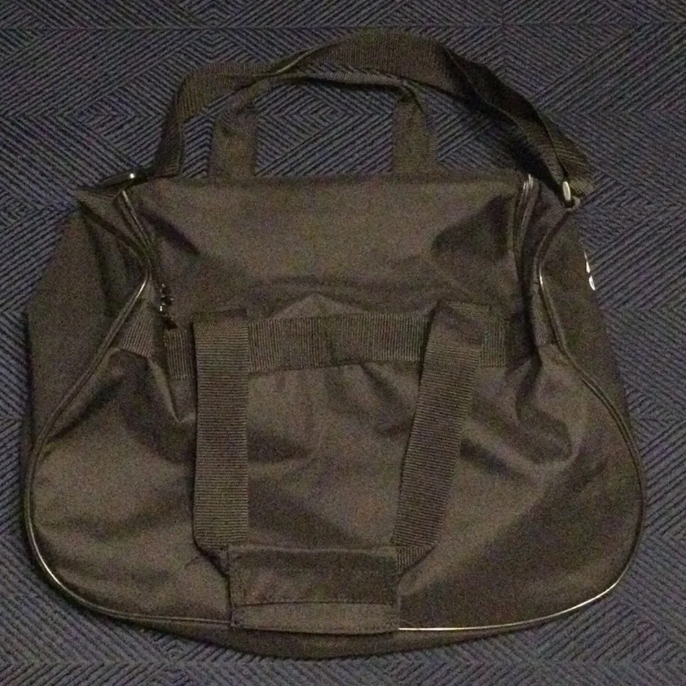 Adidas black canvas duffel bag